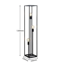 Lindby Krisha Stehlampe Aus Schwarzem Stahl, 3-fl. -Laden Für Heimbeleuchtung 9627257 6