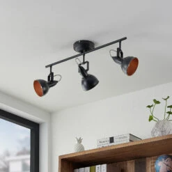 Lindby Morgana Strahler, Schwarz-gold, Dreiflammig -Laden Für Heimbeleuchtung 9628252 2