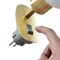 Lindby Lioma Steckdosenleuchte, Neigbar, Messing -Laden Für Heimbeleuchtung 9628267 5