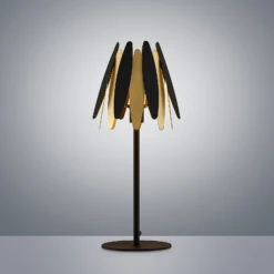 Lucande Lounit Tischleuchte, Schwarz-gold -Laden Für Heimbeleuchtung 9639249 4
