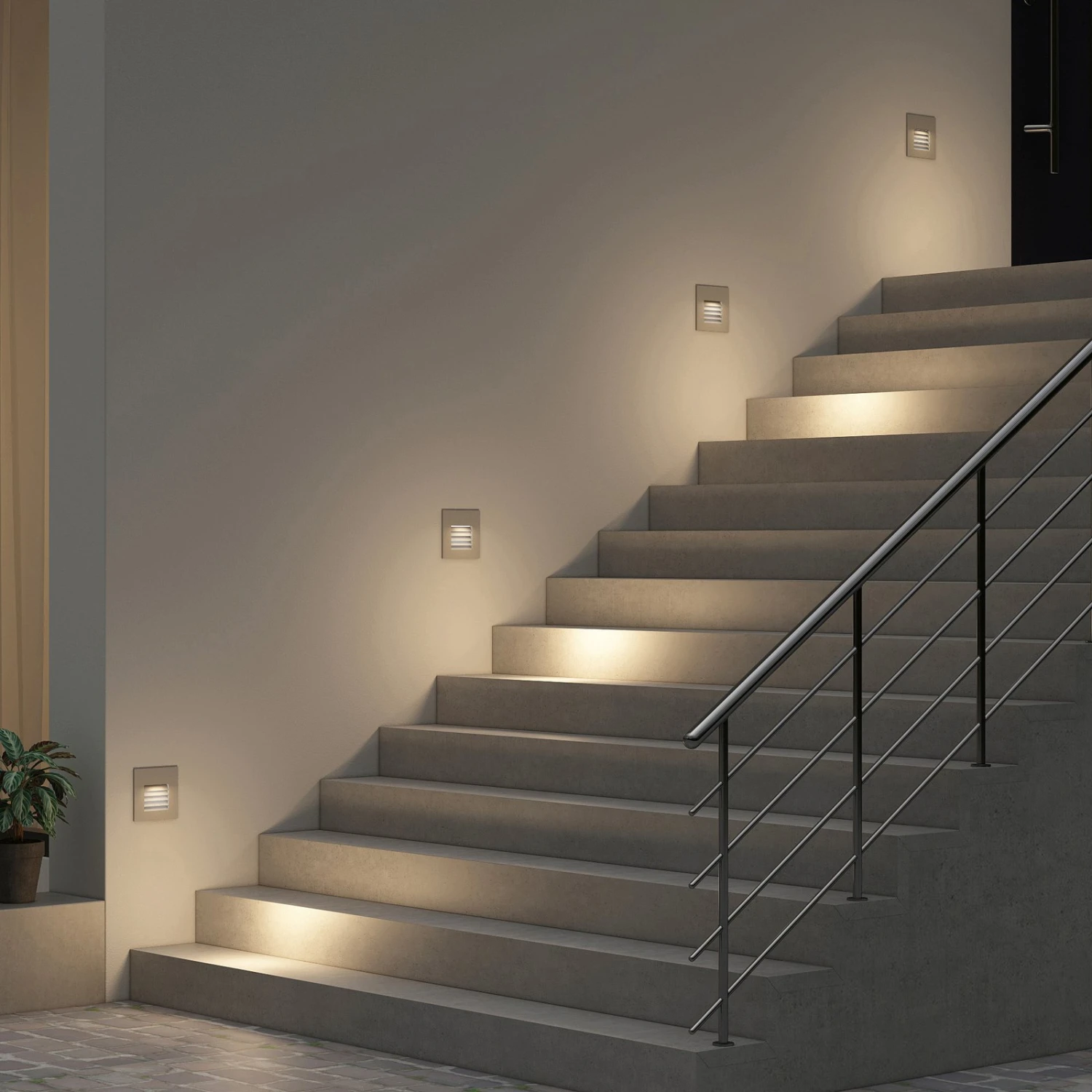 Arcchio Makio Wandeinbauleuchte, Silber, G9, IP65 4 Arcchio Makio Wandeinbauleuchte, Silber, G9, IP65 – Bild 2