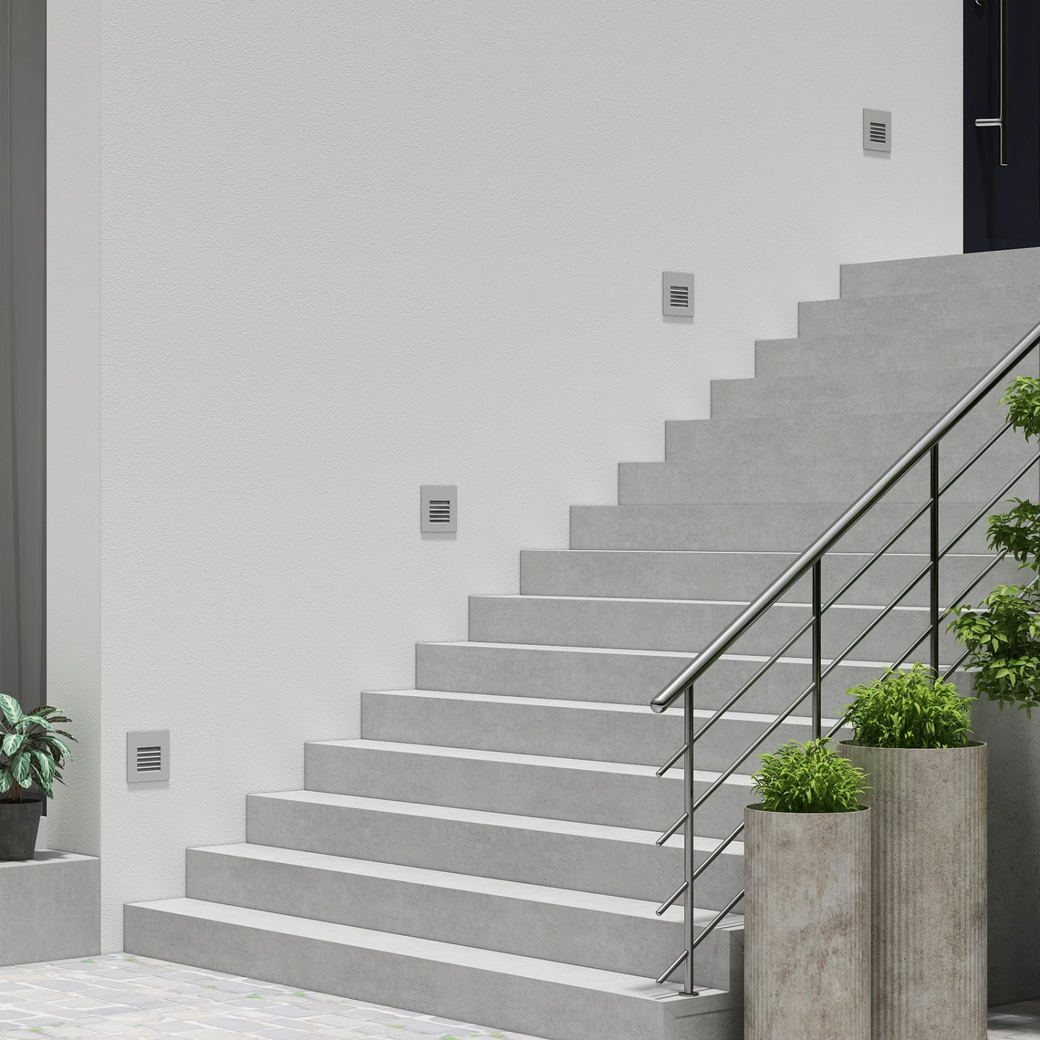 Arcchio Makio Wandeinbauleuchte, Silber, G9, IP65 5 Arcchio Makio Wandeinbauleuchte, Silber, G9, IP65 – Bild 3