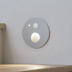 Arcchio Neru LED-Einbaulampe, Sensor, Rund, Silber