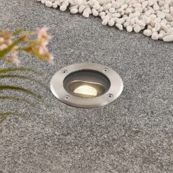 Lucande Runde LED-Bodeneinbauleuchte Doris, Edelstahl -Laden Für Heimbeleuchtung 9969050 1